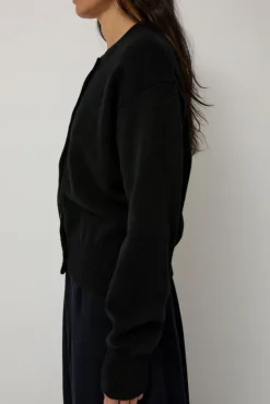 Ada Crewneck Cardigan in Black^No.6 Store Fashion