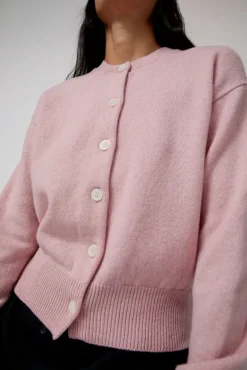 Ada Crewneck Cardigan in Pink^No.6 Store Sale