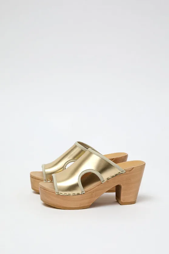 Alexis Clog on Platform in Gold^No.6 Store Fashion