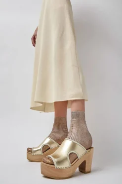 Alexis Clog on Platform in Gold^No.6 Store Fashion
