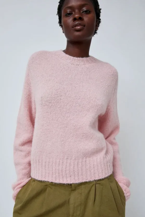 Alpaca Pullover Sweater in Baby Pink^No.6 Store Outlet