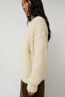 Alpaca Rib Sweater in Cream^No.6 Store Best