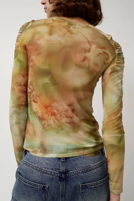 Arc Long Sleeve Top in Sage Molten Floral^No.6 Store Best