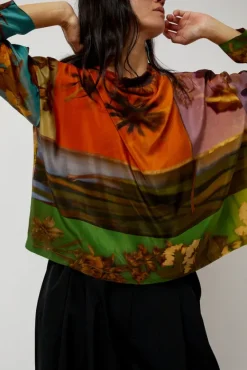 Asymmetric Top in Print G^No.6 Store Sale