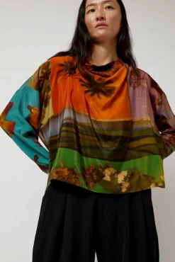 Asymmetric Top in Print G^No.6 Store Sale