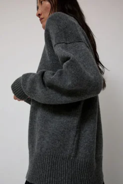 Balla Slouch V Neck Sweater in Derby Grey^No.6 Store Hot