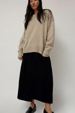Balla Slouch V Neck Sweater in Beige^No.6 Store Discount