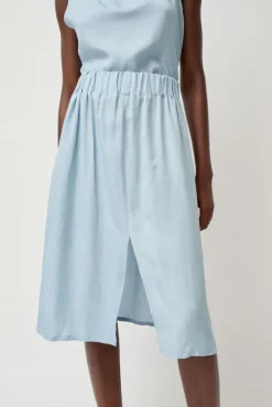 Basic Skirt in Light Blue Tencel^No.6 Store Fashion