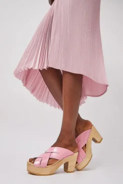 Basket Clog on Platform in Pink Patent^No.6 Store Fashion