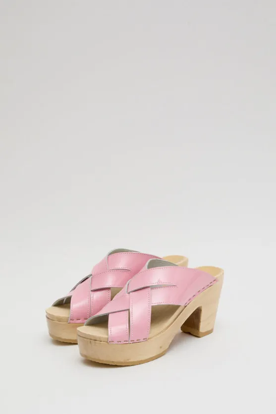 Basket Clog on Platform in Pink Patent^No.6 Store Fashion
