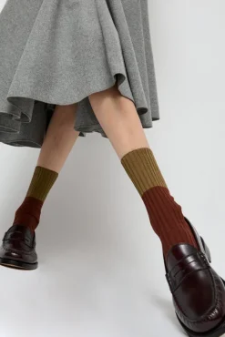 Bitone Cotton Socks in Cocco^No.6 Store Fashion