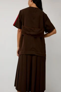 Box Pleat Dress in Mud^No.6 Store Sale