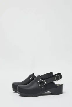 Brando Clog on Vintage Base in Black on Black Base^No.6 Store Fashion