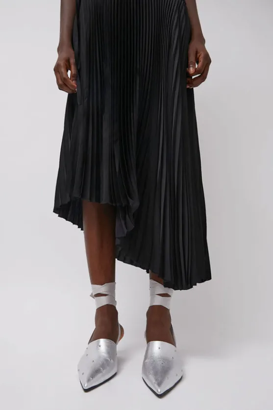 Byul Ribbon Mules in Silver^No.6 Store Fashion