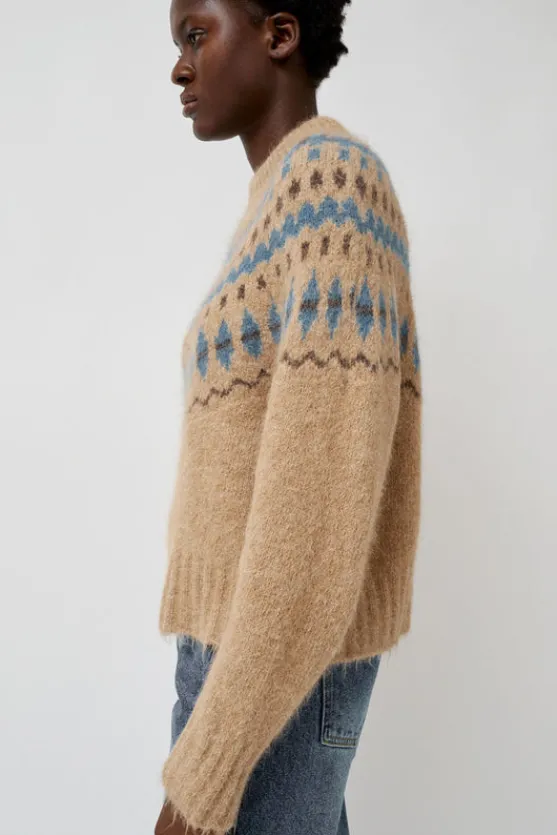 Cardiff Sweater in Camel and Blue^No.6 Store Best