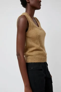 Carol U-Neck Vest in Khaki^No.6 Store Fashion