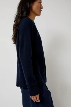 Cashmere Blend Crewneck Knit in Navy^No.6 Store Online