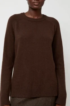 Cashmere Blend Crewneck Knit in Brown^No.6 Store Sale