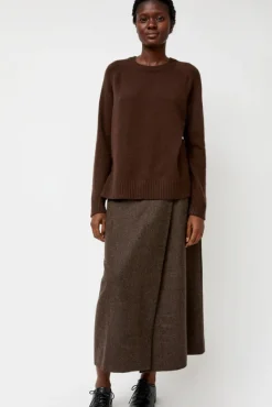 Cashmere Blend Crewneck Knit in Brown^No.6 Store Sale