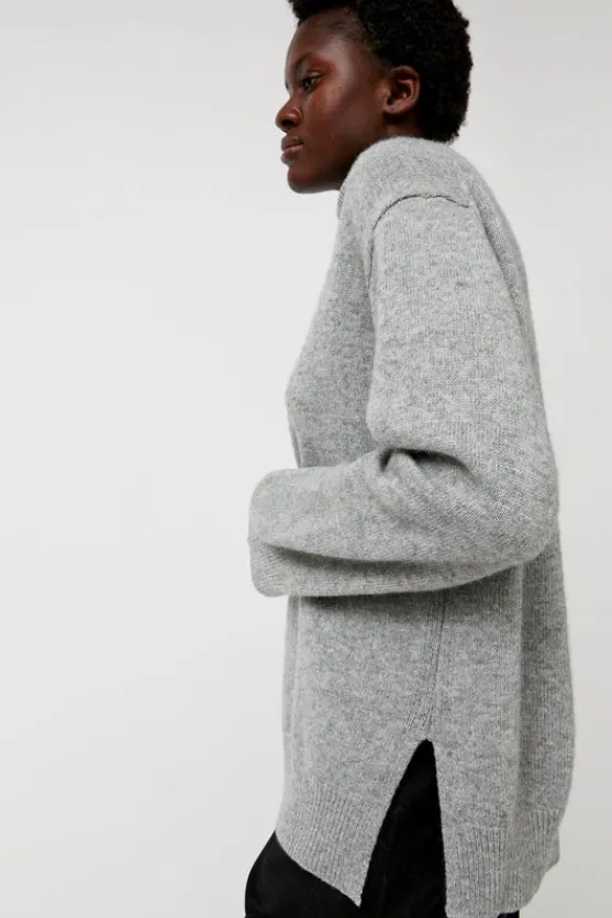Cashmere Blend High Neck Knit in Gray^No.6 Store Clearance