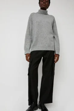 Cashmere Blend High Neck Knit in Gray^No.6 Store Clearance