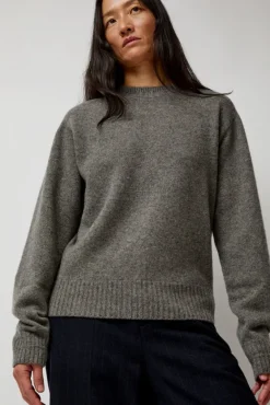 Cashmere Saddle Neck Sweater in Warm Grey^No.6 Store Outlet