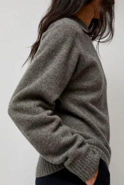 Cashmere Saddle Neck Sweater in Warm Grey^No.6 Store Outlet