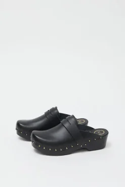 Charlotte Studded Clog on Low Base in Jet on Black Base^No.6 Store Hot