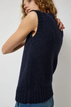 Close to the Flower Vest in Navy^No.6 Store Online