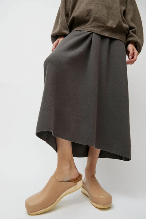 Contour Clog with Shearling on Flat Base in Camel^No.6 Store Sale