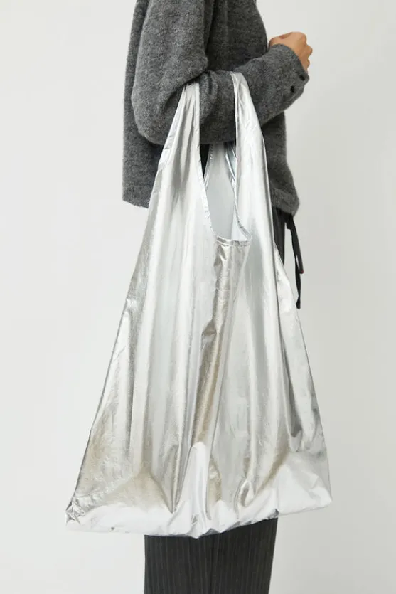 Cotton and Silk Hobo Bag in Silver^No.6 Store Sale