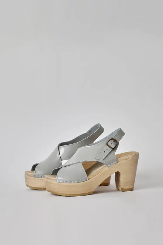 Crossover Clog on Platform in Dove Patent^No.6 Store Sale