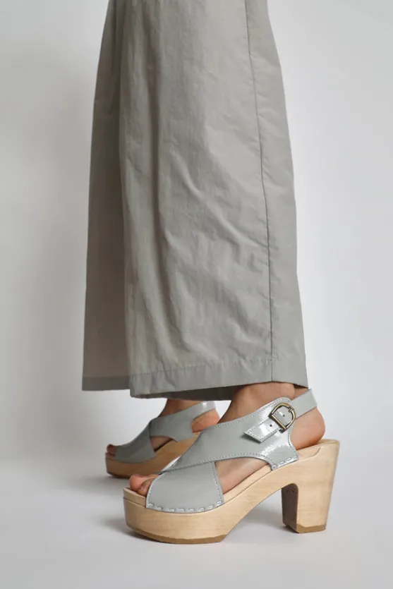 Crossover Clog on Platform in Dove Patent^No.6 Store Sale