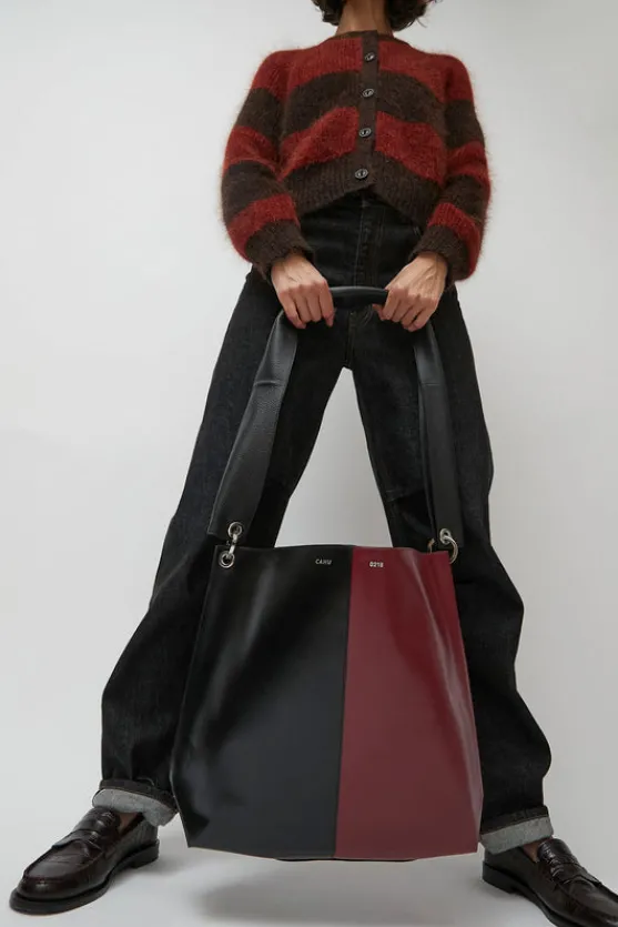 Diagonal Bigout Bag in Black and Burgundy^No.6 Store Discount