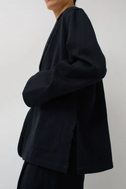 Drapey Blazer in Black Warp and Indigo Weft^No.6 Store Clearance