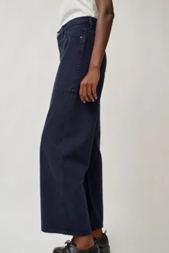 Elissa High Wide Jean in Marine Overdye^No.6 Store Outlet