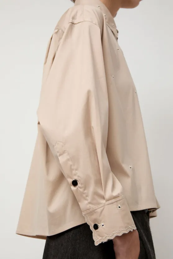 Embroidery Shirt in Beige^No.6 Store Hot