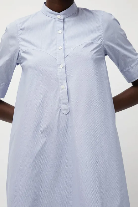 Extra Long Shirt in Blue and White Stripe^No.6 Store Fashion