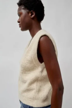 Fleece Vest in Ecru^No.6 Store Best