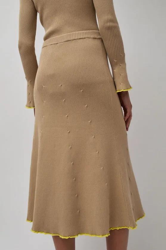 Fly Rib Skirt in Hazelnut^No.6 Store Discount