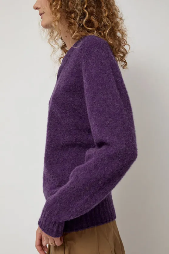 Future Memories V Neck Sweater in Lavender^No.6 Store Best