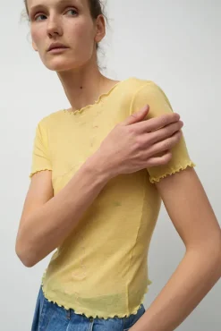 Gerrymandered Tee in One Yellow^No.6 Store Hot