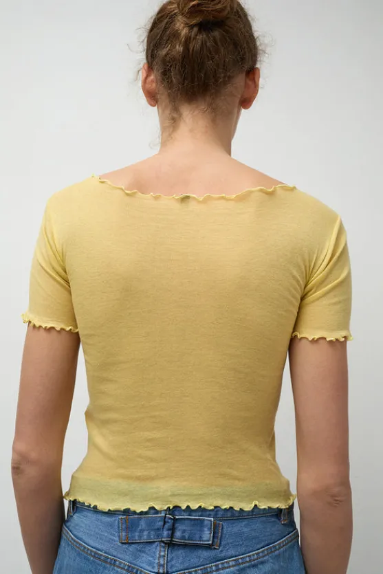 Gerrymandered Tee in One Yellow^No.6 Store Hot