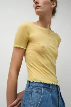 Gerrymandered Tee in One Yellow^No.6 Store Hot
