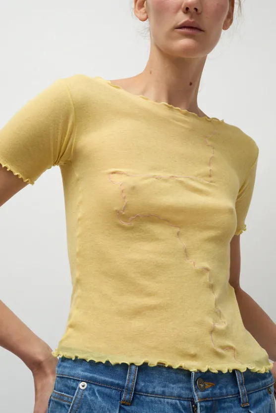 Gerrymandered Tee in One Yellow^No.6 Store Hot