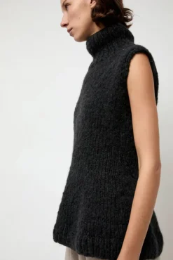 Handknit Peplum Shell in Ink^No.6 Store Hot