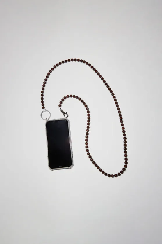 Handykette Iphone Necklace in Brown with White Thread^No.6 Store Online