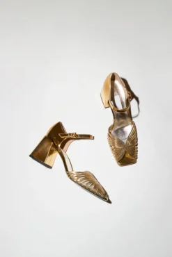 High 70鈥檚 Sandal in Gold^No.6 Store Sale