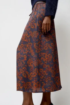 Inez Skirt in Rust and Navy Garden^No.6 Store Best