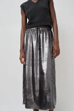 Inez Skirt in Silver Pony Hair^No.6 Store Fashion